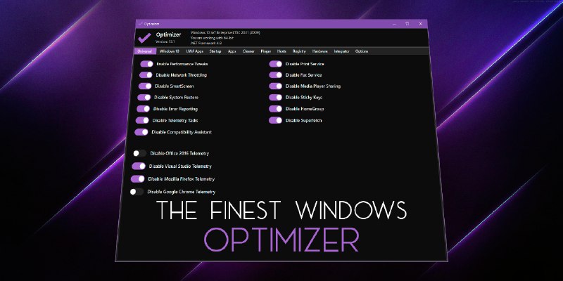 GitHub - hellzerg/optimizer: The finest Windows Optimizer