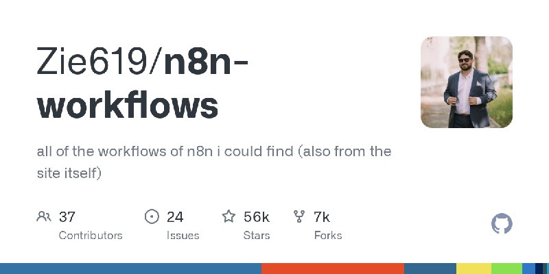 GitHub - Zie619/n8n-workflows: all of the workflows of n8n i could find (also from the site itself)