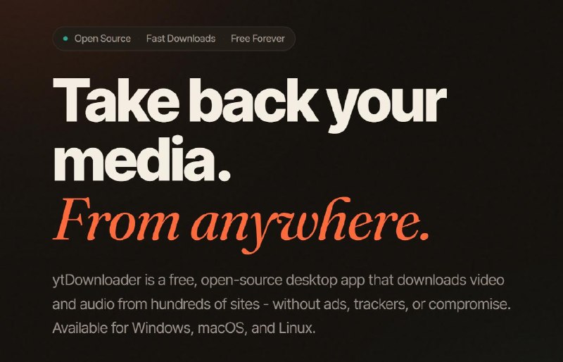 GitHub - aandrew-me/ytDownloader: Desktop app to download audio/video from hundreds of sites