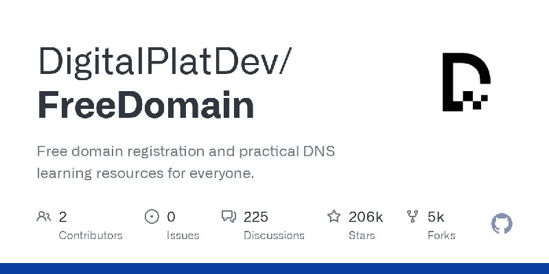 GitHub - DigitalPlatDev/FreeDomain: Free domain registration and practical DNS learning resources for everyone.