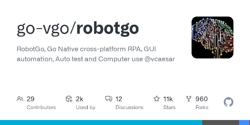 GitHub - go-vgo/robotgo: RobotGo, Go Native cross-platform RPA, GUI automation, Auto test and Computer use  @vcaesar