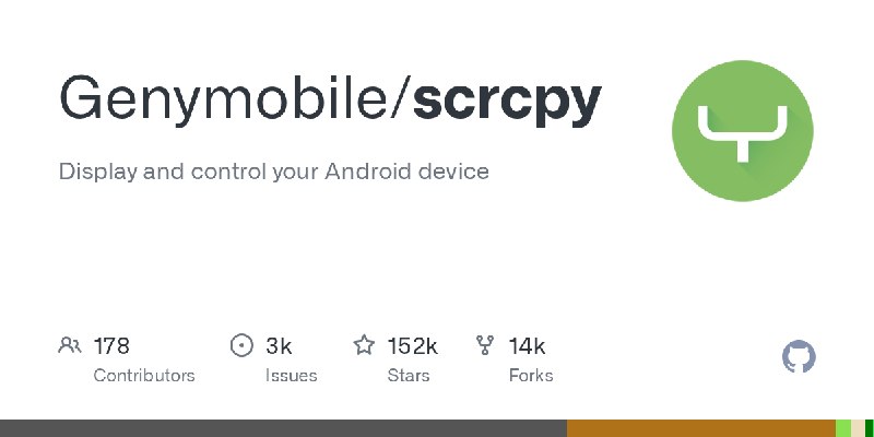 GitHub - Genymobile/scrcpy: Display and control your Android device