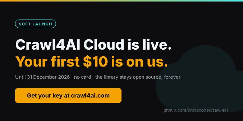 GitHub - unclecode/crawl4ai: Open-source web crawler and scraper for LLMs and AI agents: any website into clean, LLM-ready Markdown.…